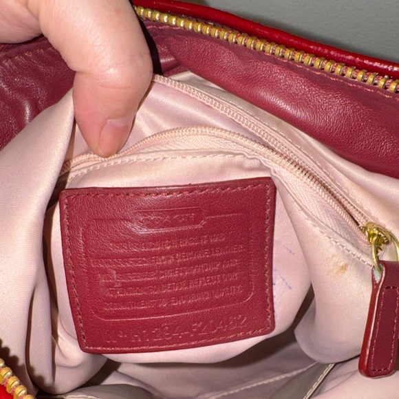 Coach Burgundy Leather Shoulder Bag - Picture 14 of 16